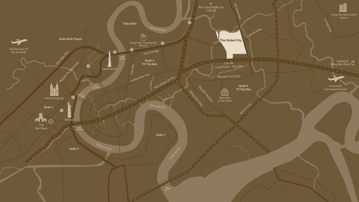 vị trí the global city